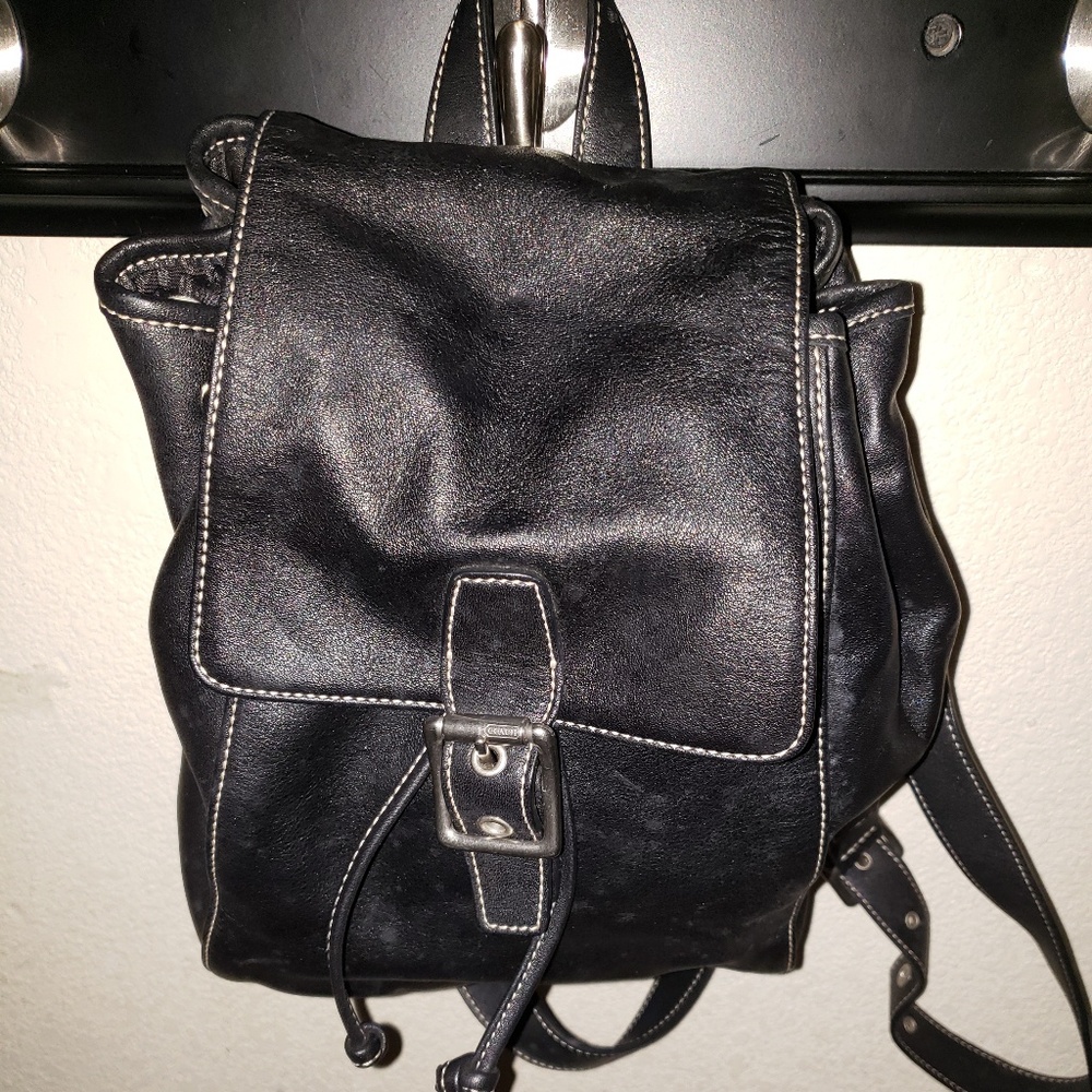 Coach leather backpack
